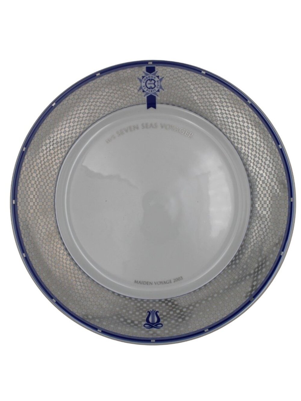 M S Seven Seas Voyager Maiden Voyage 2003 Plate Porsgrund Norway Le Cordon Bleu